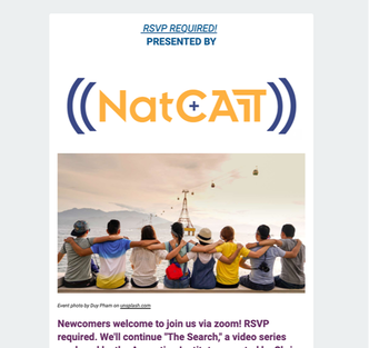 Use of NatCATT logo in an email alert.